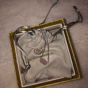 Kendra Scott Elise pink drusy silver